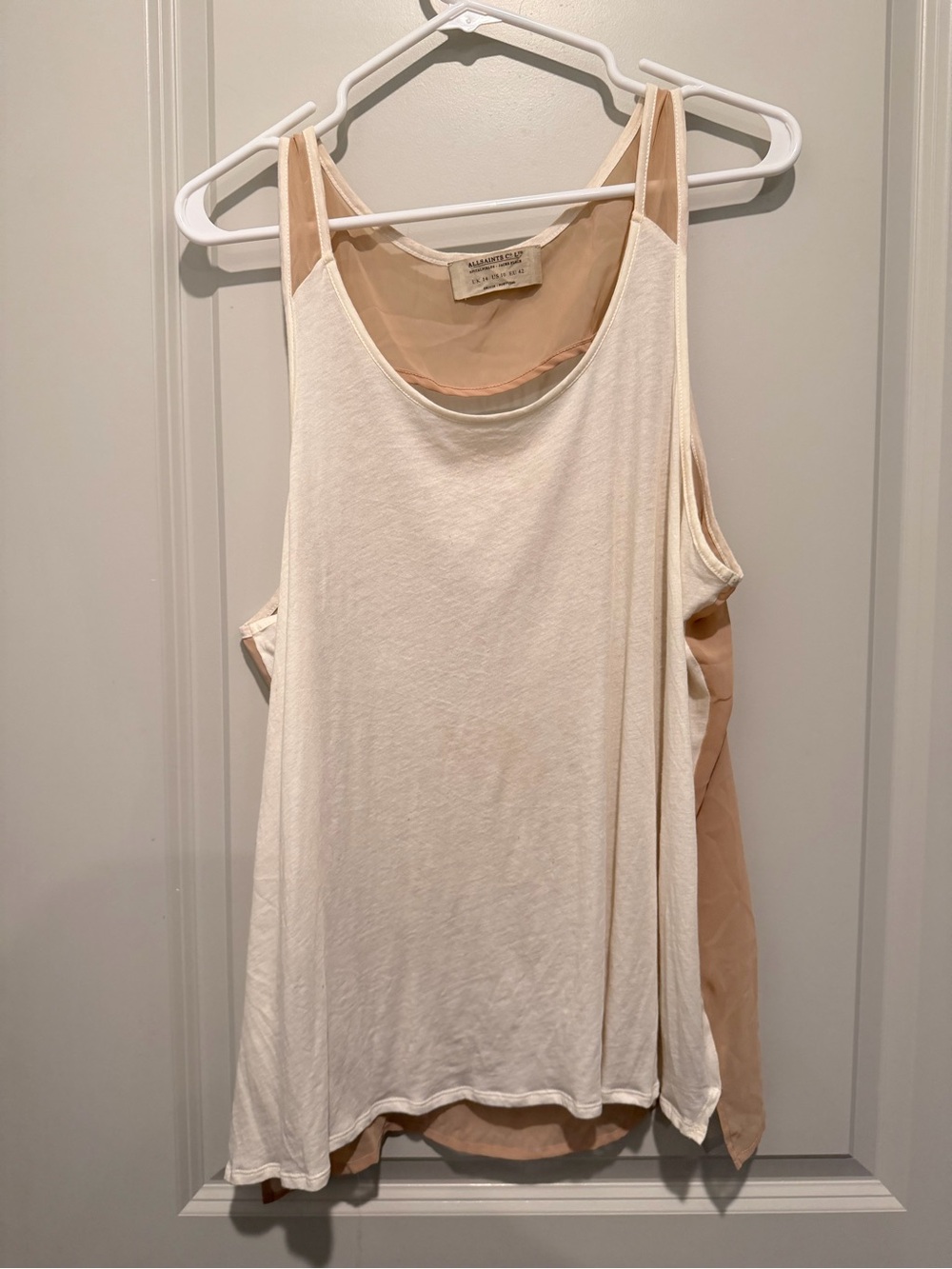 Allsaints  Cream & Tan Tank Top